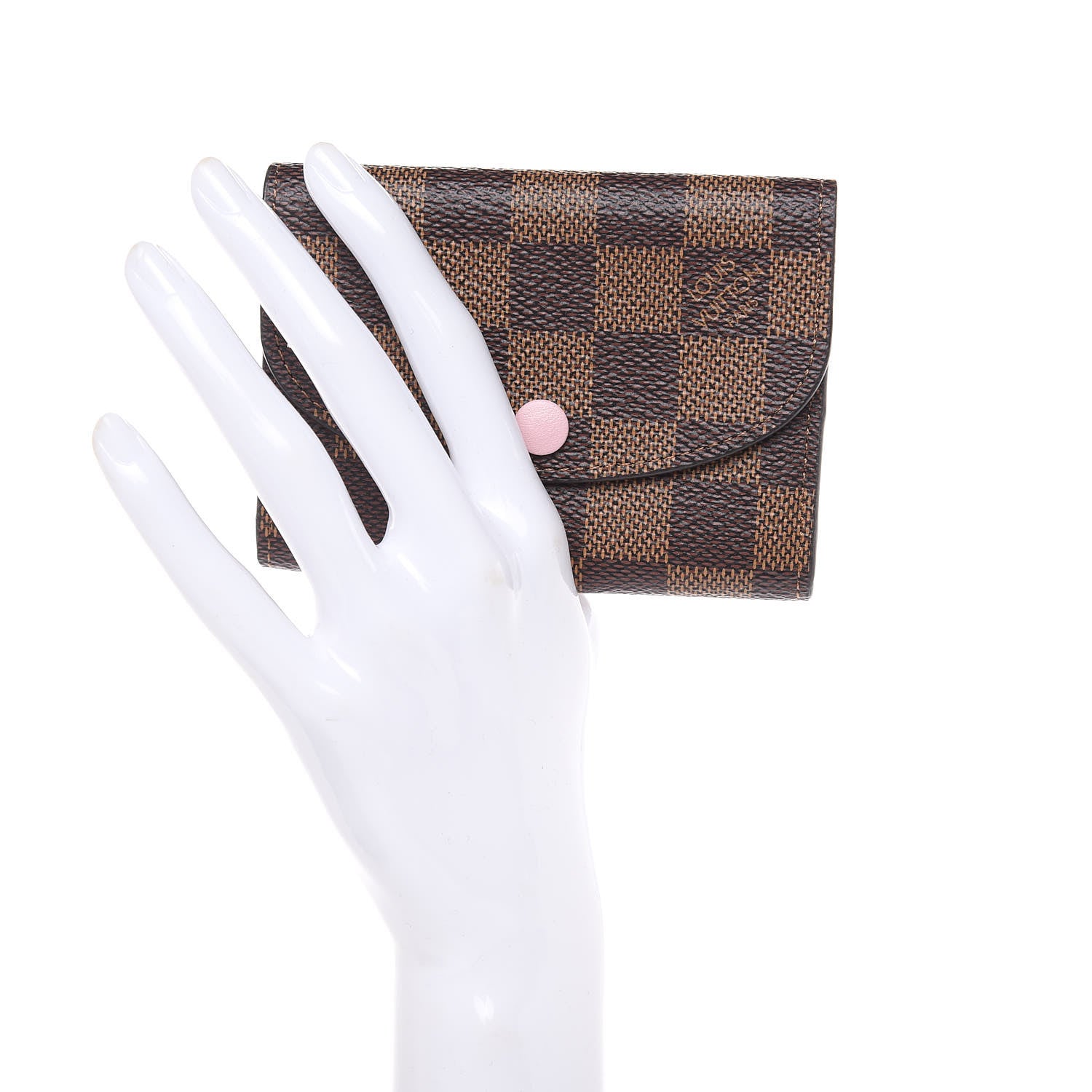 Louis Vuitton Damier Ebene Rosalie Coin Purse Rose Ballerine 3 of 9