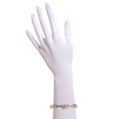 Tiffany 18K Yellow Gold Sterling Silver Picasso Twirl Link Bracelet 2 of 5