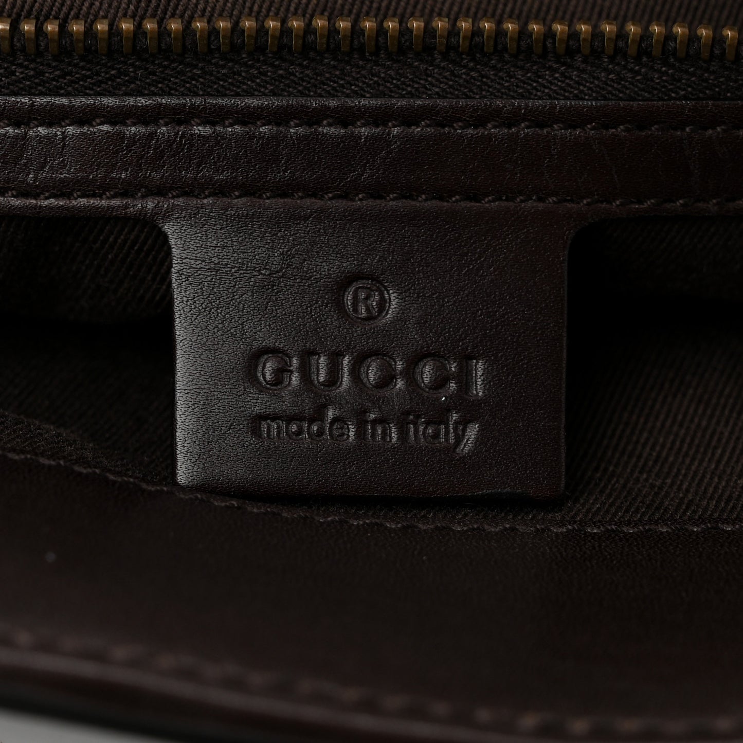 Monogram Calfskin Tote Dark Brown