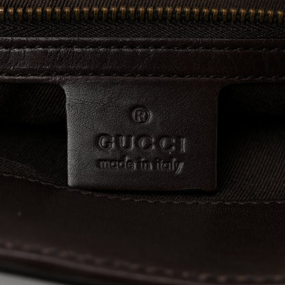 Gucci Monogram Calfskin Tote Dark Brown 6 of 12