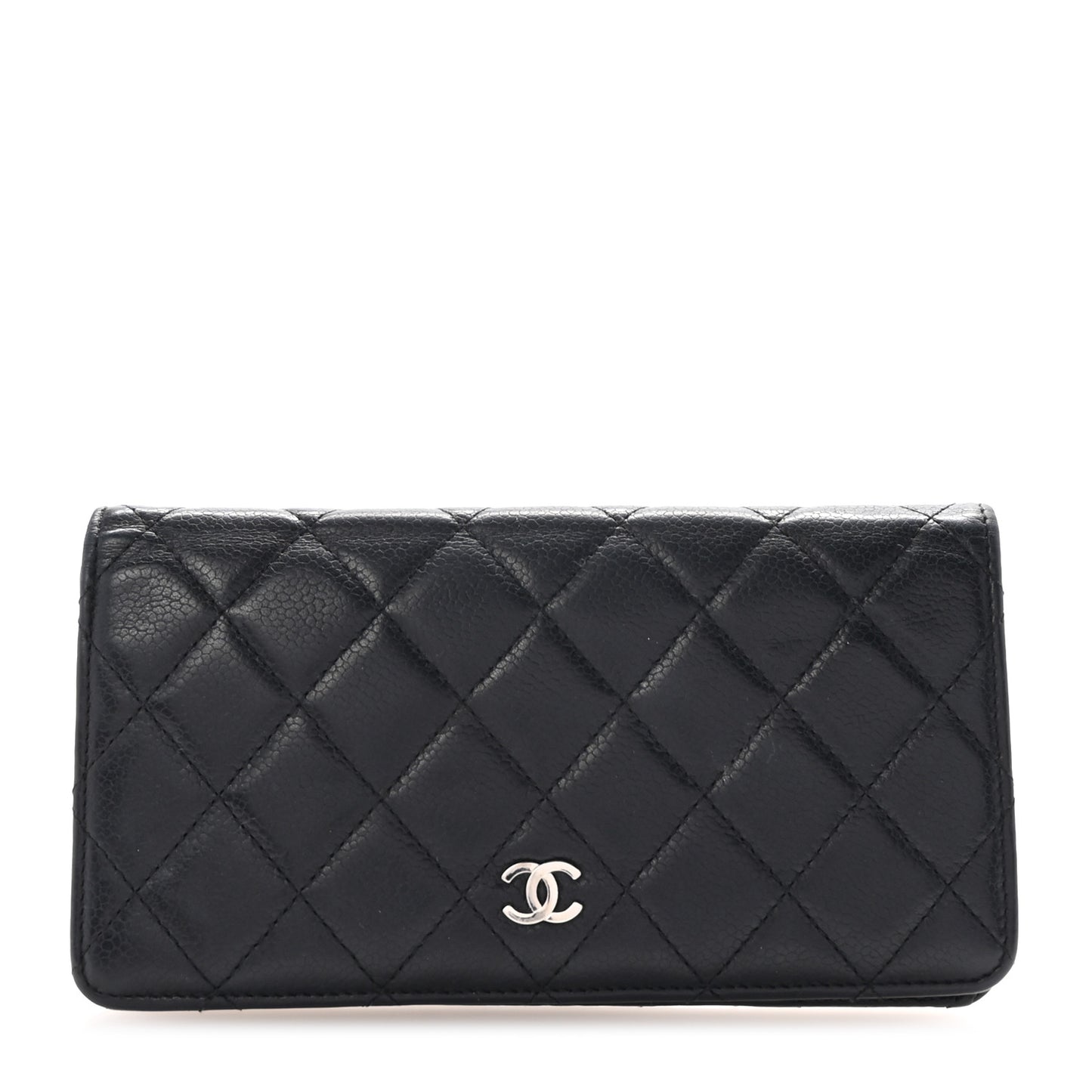 Caviar Quilted Yen Wallet Black
