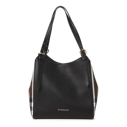 Burberry Grainy Calfskin House Check Small Canterbury Black 1 of 10