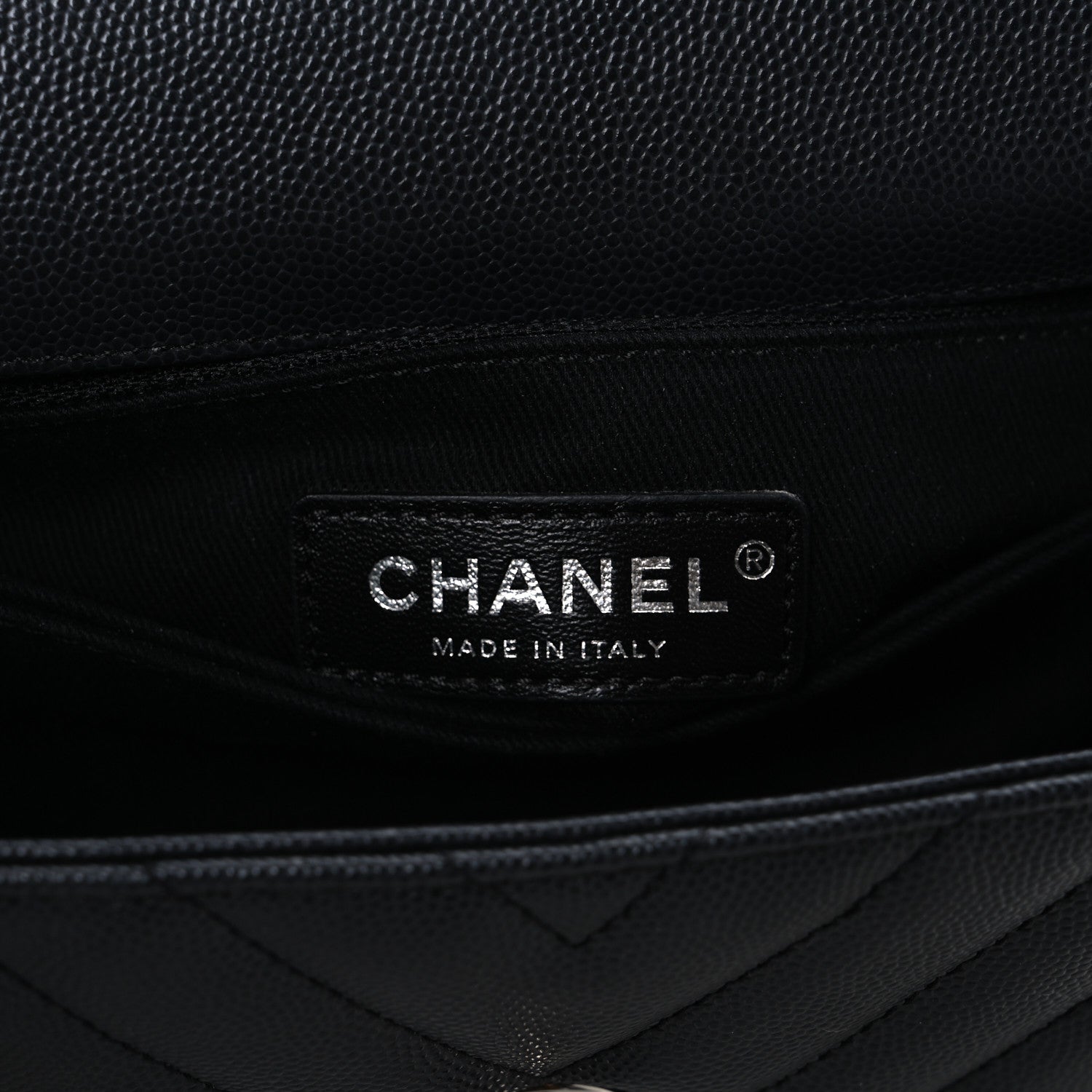 Chanel Caviar Chevron Quilted Mini Coco Handle Flap Dark Grey 6 of 10