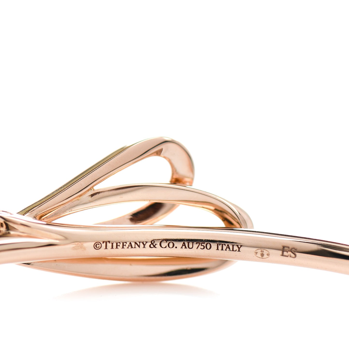 18K Rose Gold Diamond Medium Bow Cuff Bracelet