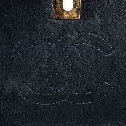 Chanel Lambskin Quilted Jumbo Flap Navy 7 of 10