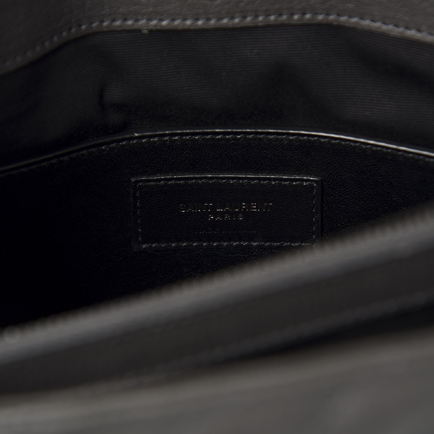 Saint Laurent Sheepskin Matelasse Chevron Monogram Large College Satchel Grey 9 of 12