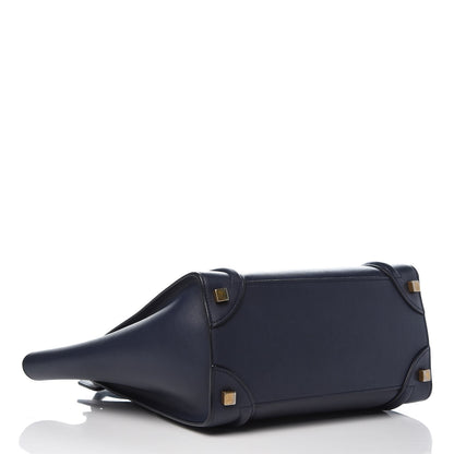 Celine Smooth Calfskin Micro Luggage Navy Blue 4 of 13