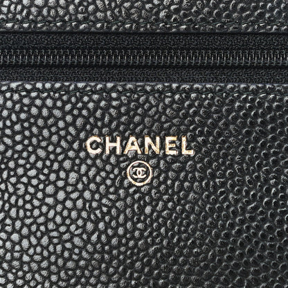 Chanel Caviar Quilted Golden Class Wallet On Chain WOC Black 6 of 12