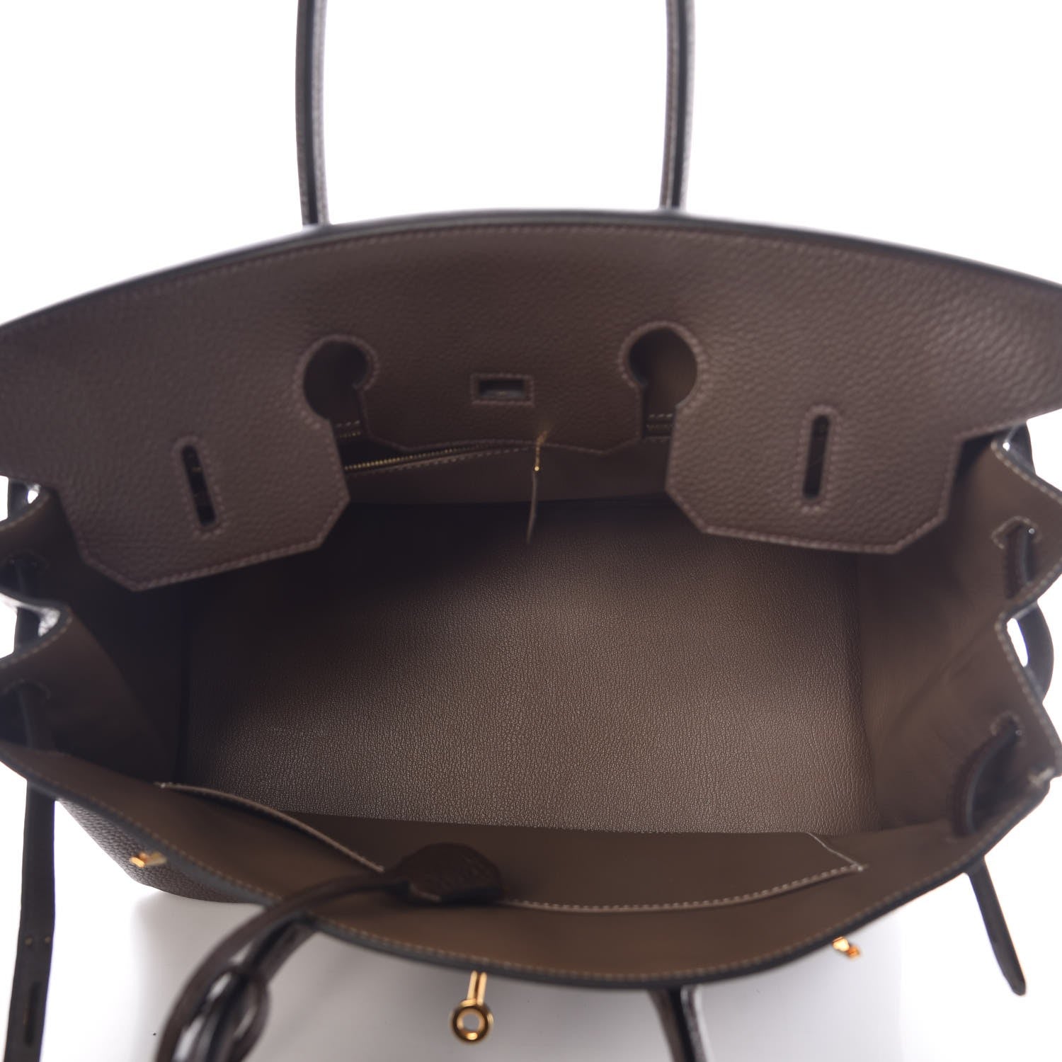 Hermes Togo Horseshoe Birkin 35 Chocolate Etoupe 13 of 35