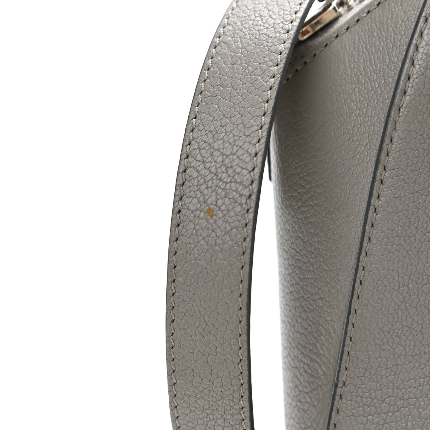 Sugar Goatskin Mini Antigona Pearl Grey