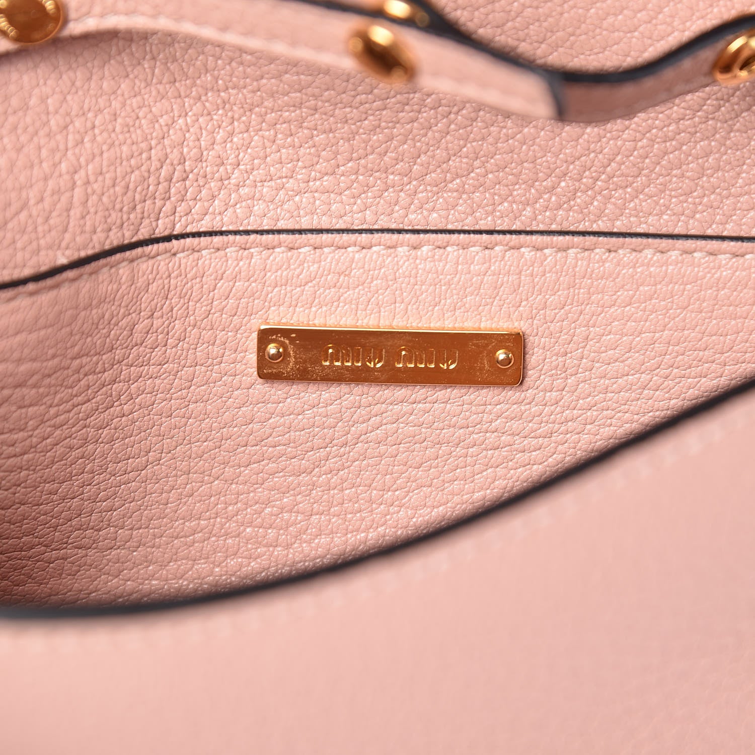 Miu Miu Goatskin Madras Soft Calfskin Crystal Pearl Embellished Shoulder Bag Orchidea 6 of 9