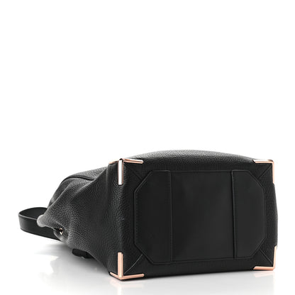 Alexander Wang Pebbled Calfskin Prisma Skeletal Backpack Black Rose Gold Hardware 3 of 7