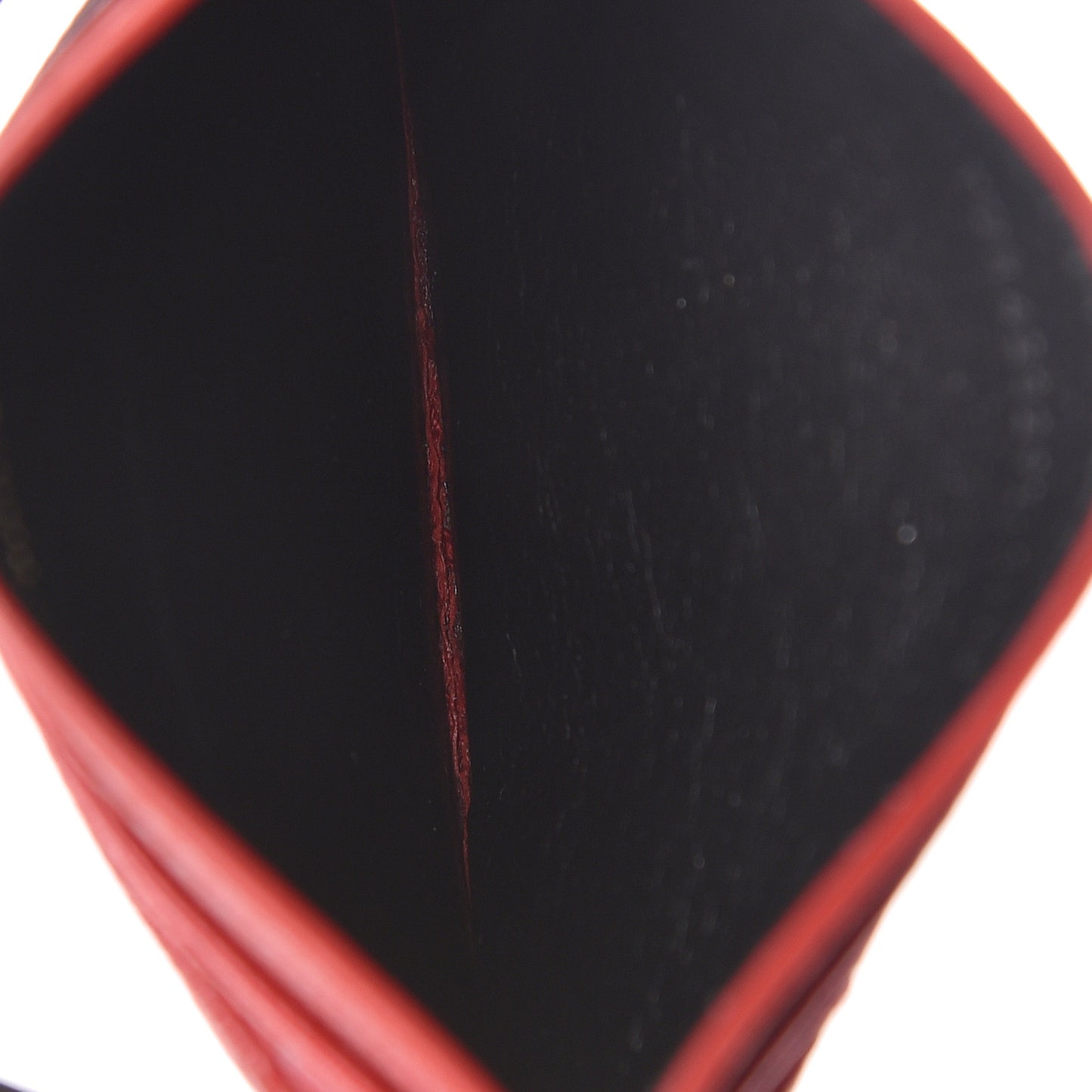 Grain De Poudre Matelasse Chevron Monogram Credit Card Case Bandana Red