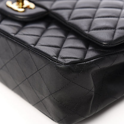 Chanel Lambskin Quilted Medium Double Flap Black 9 of 12