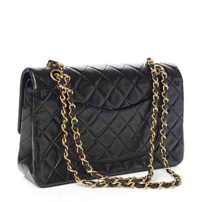 Chanel Lambskin Quilted Medium Double Flap Black 3 of 12