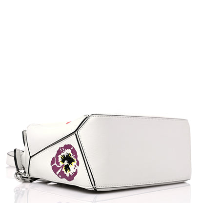 Loewe Calfskin Small Pansies Print Puzzle Bag Soft White 4 of 9