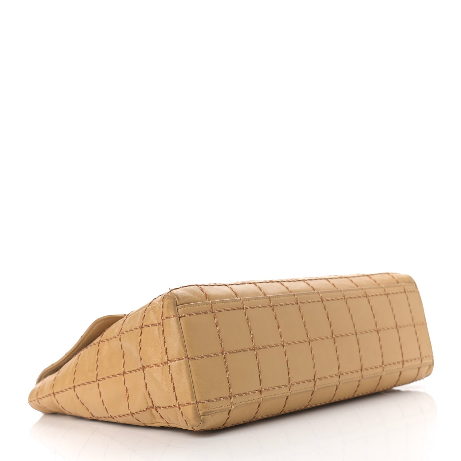 Chanel Lambskin Quilted Chocolate Bar Flap Shoulder Bag Beige 4 of 18