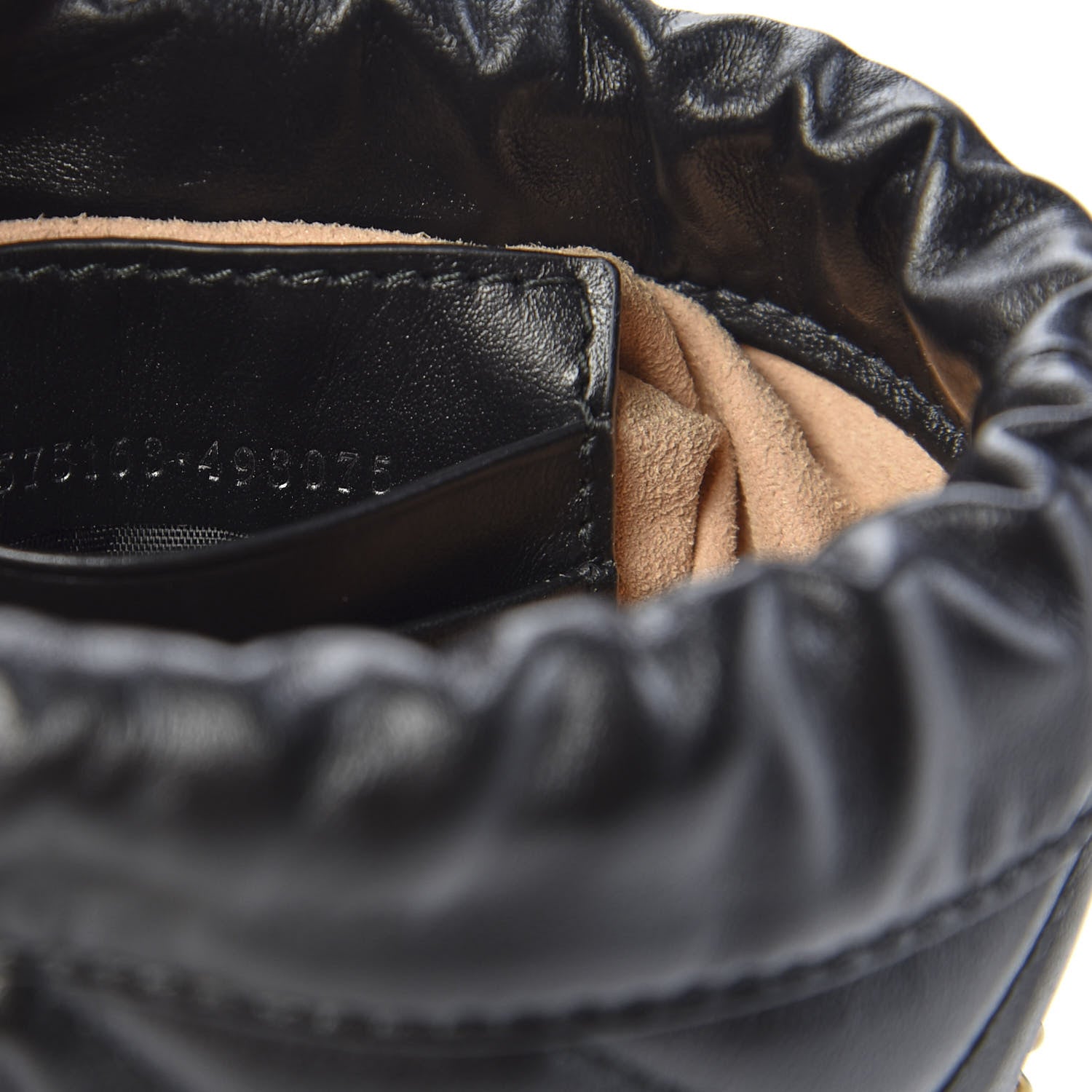 Gucci Calfskin Matelasse Mini GG Marmont 2.0 Bucket Bag Black 7 of 10
