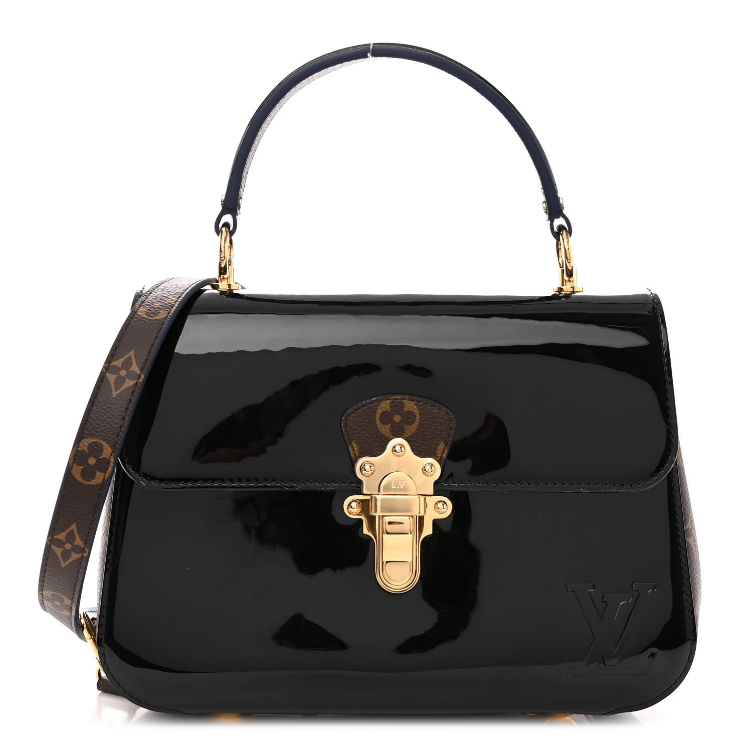 Louis Vuitton Patent Calfskin Monogram Cherrywood PM Black 1 of 9