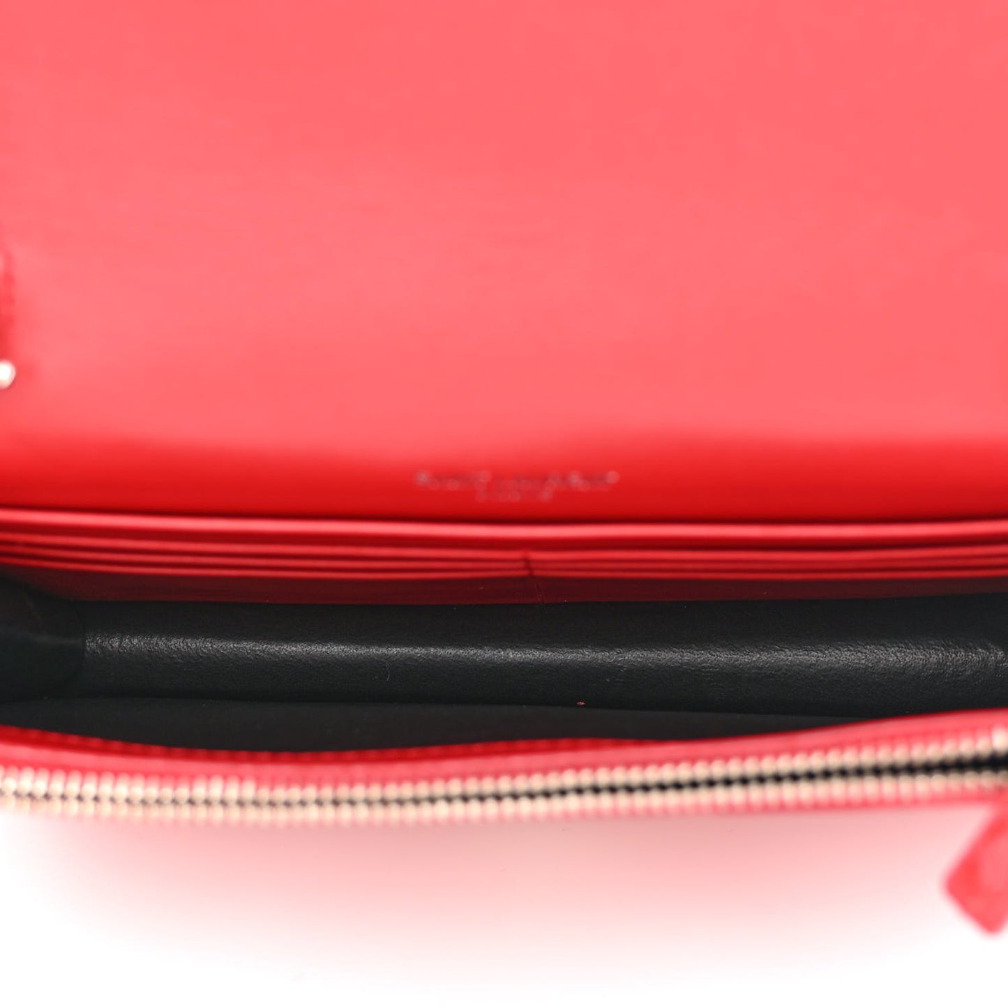 Calfskin Crocodile Embossed Kate Monogram Tassel Chain Wallet Red
