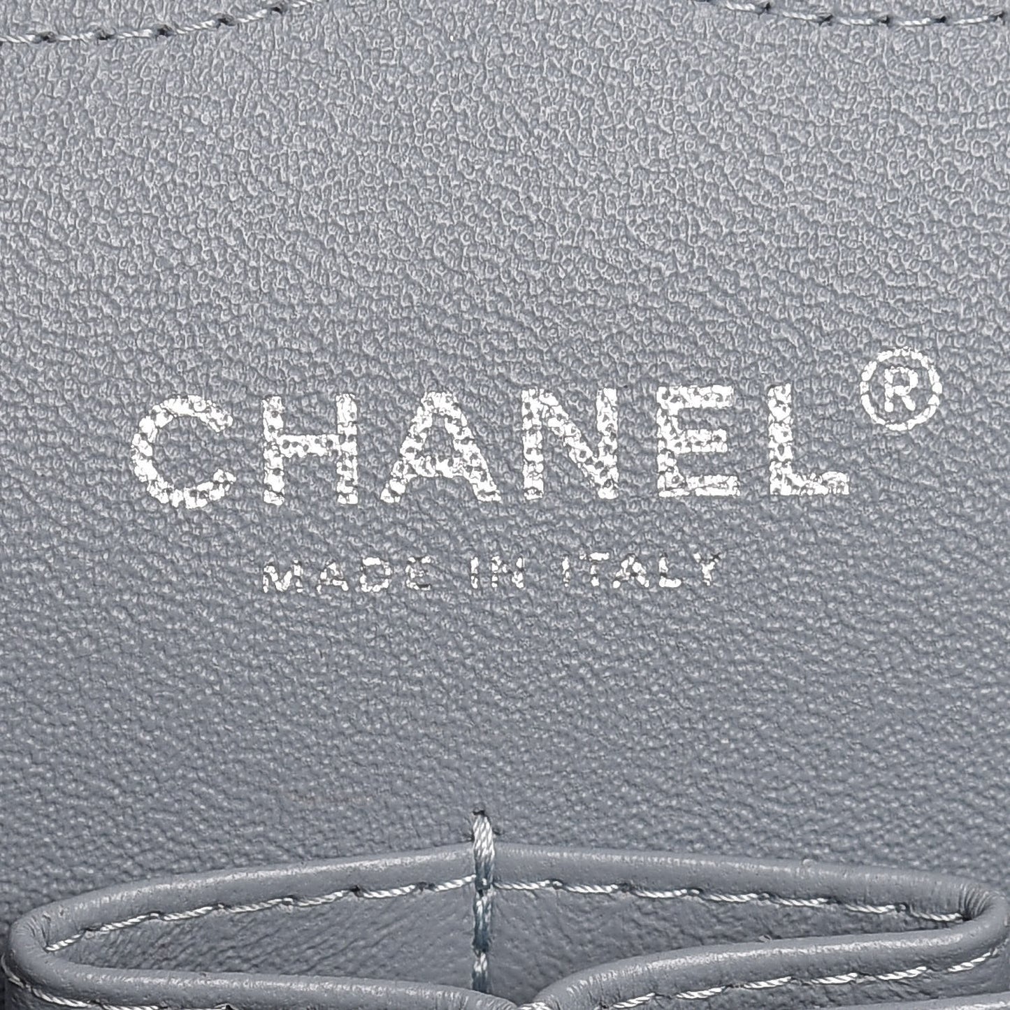 Iridescent Caviar Jumbo Double Flap Light Blue