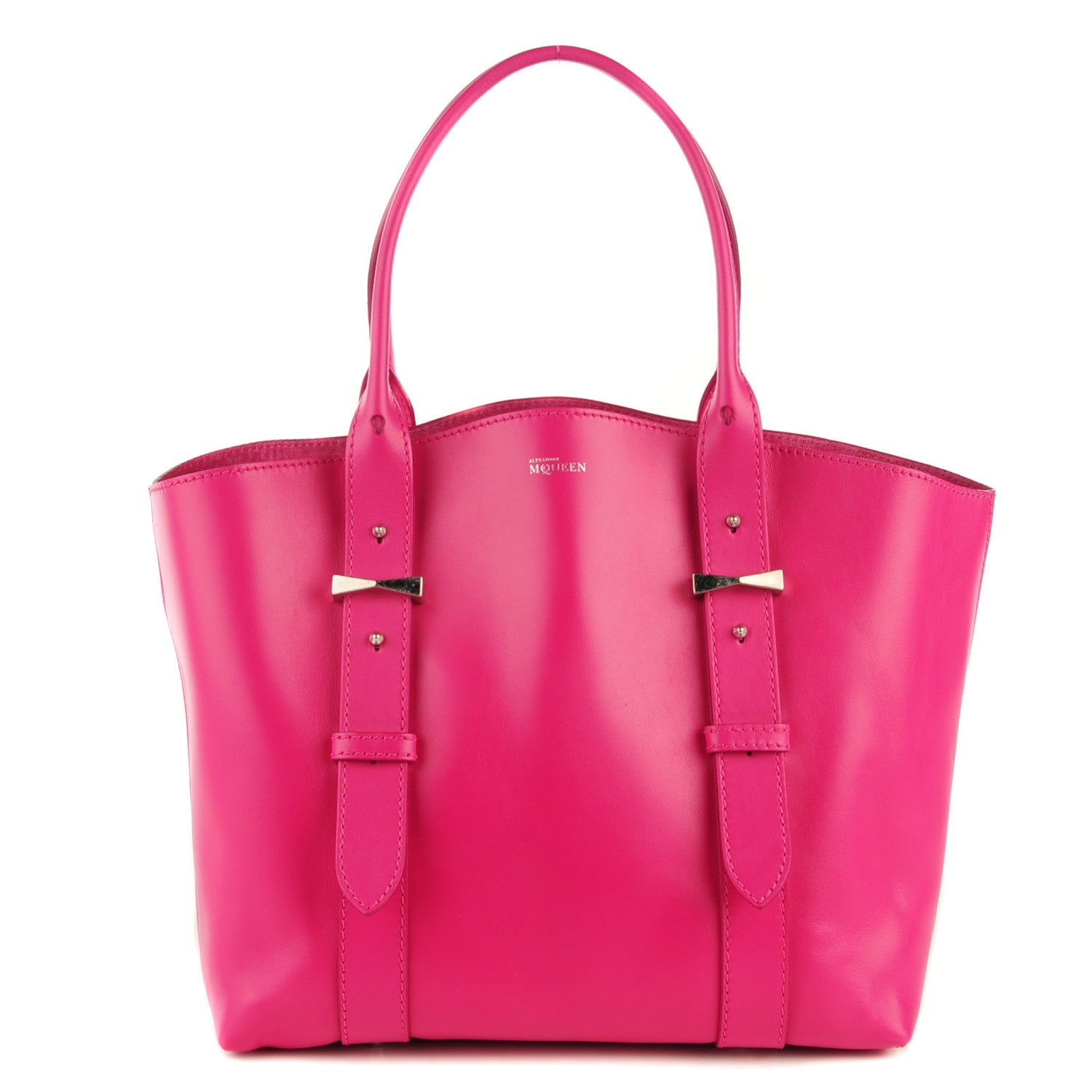 Alexander McQueen Calfskin Small Legend Shopper Tote Fuchsia 1 of 9