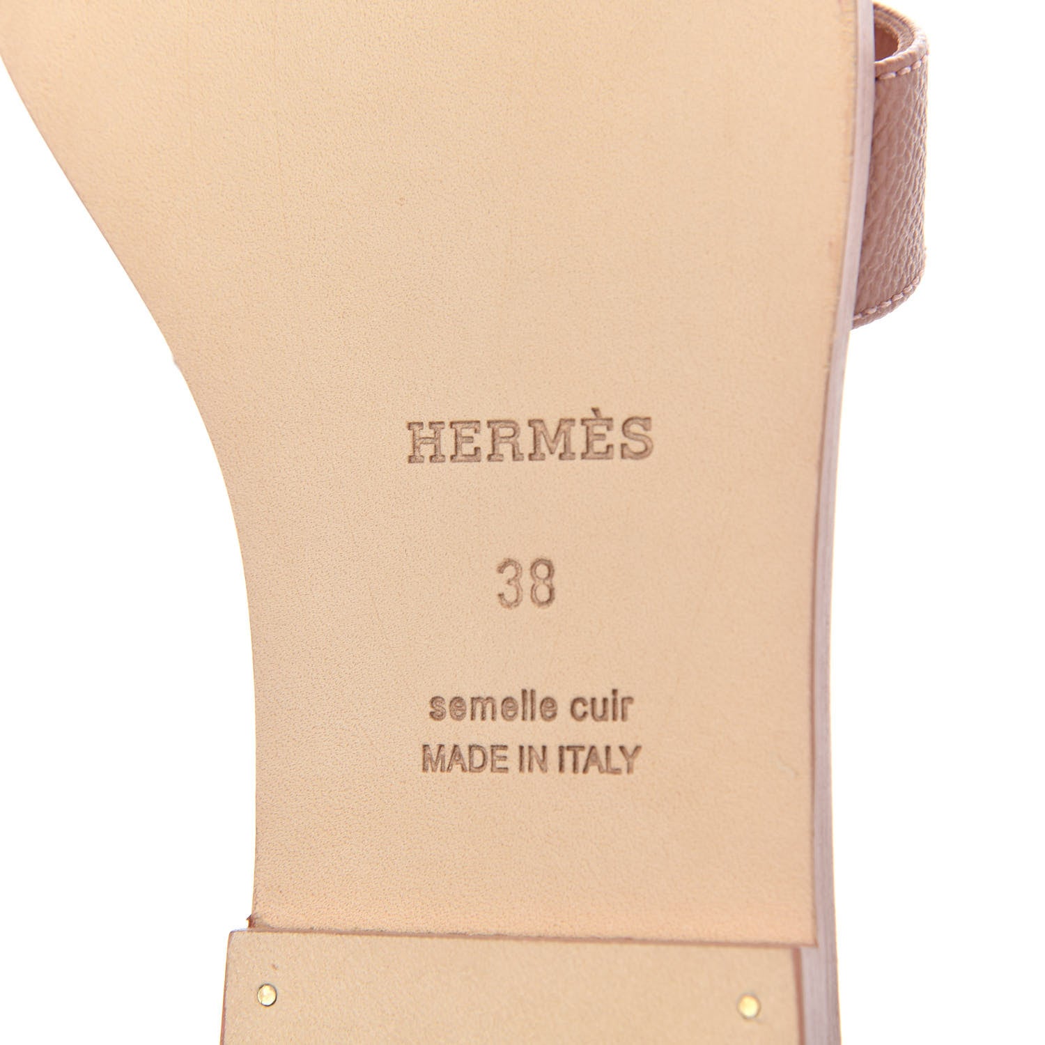 Hermes Epsom Oran Sandals 38 Rose Aube 7 of 12