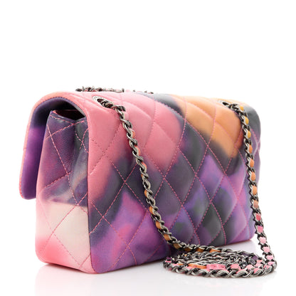 Chanel Printed Lambskin Quilted Small Flower Power Flap Ecru Orange Red Purple 3 of 11
