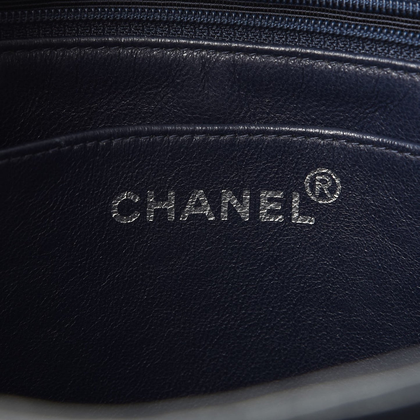 Caviar Quilted Shopper Tote Navy