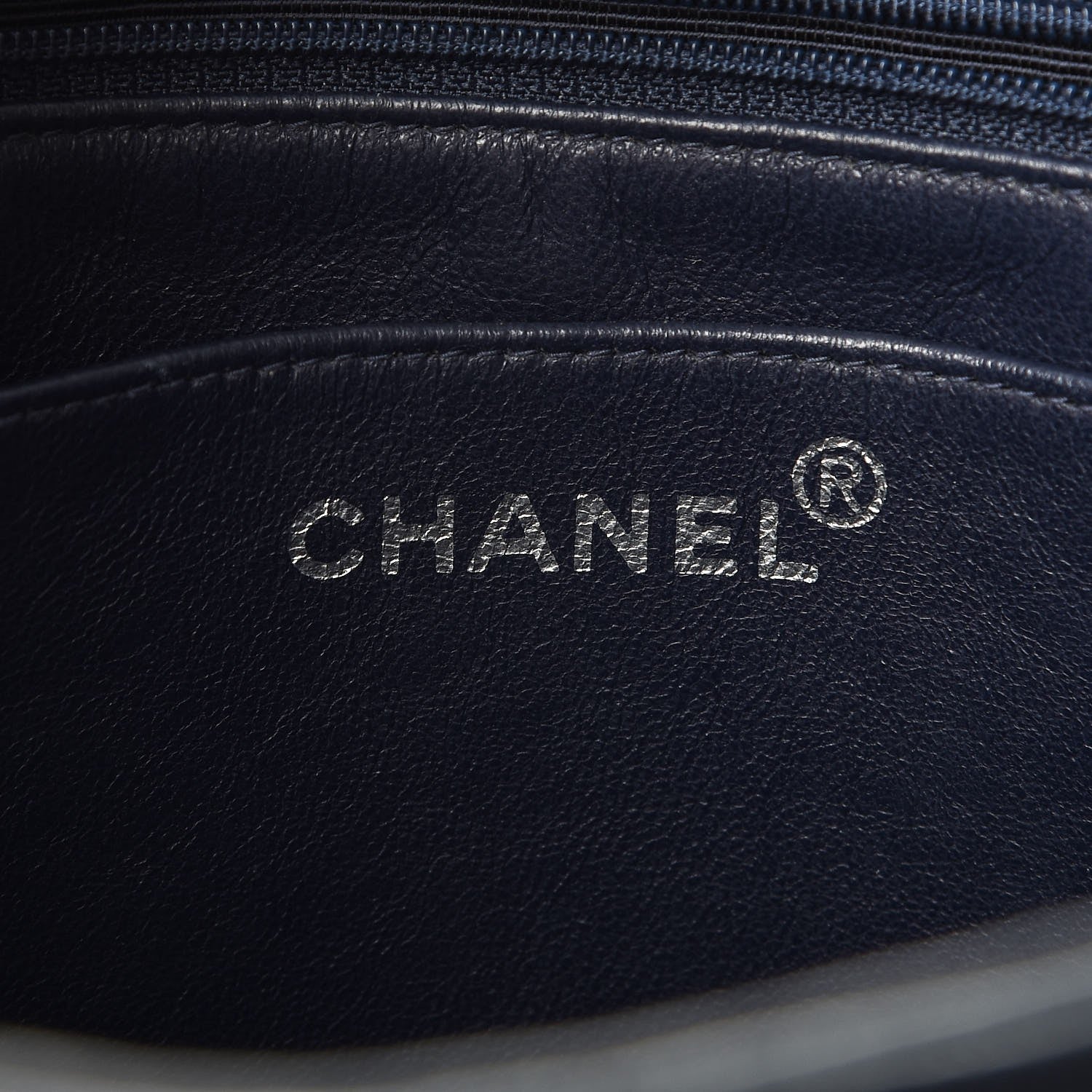 Chanel Caviar Quilted Shopper Tote Navy 6 of 8