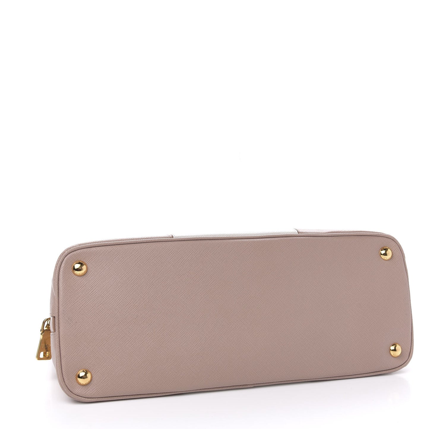 Saffiano Lux Bi-Color Promenade Tote Cammeo Talco
