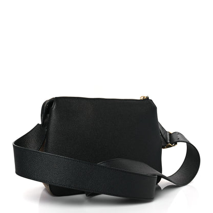 Burberry Soft Grain Calfskin House Check Small Helmsley Crossbody Black 3 of 10