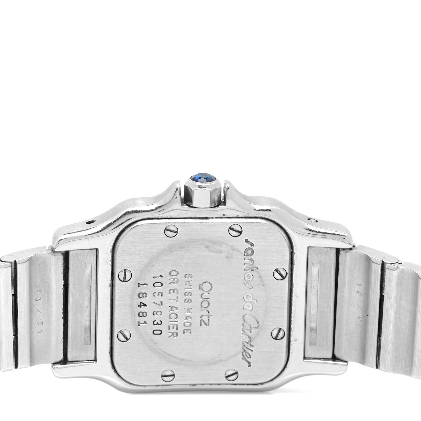 Stainless Steel 18K Yellow Gold 24mm Santos De Cartier Galbee Quartz Watch