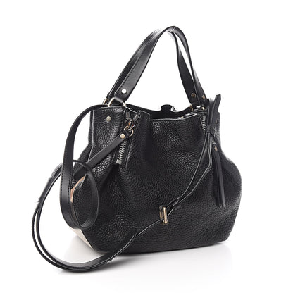 Burberry Grainy Calfskin House Check Small Maidstone Black 3 of 9
