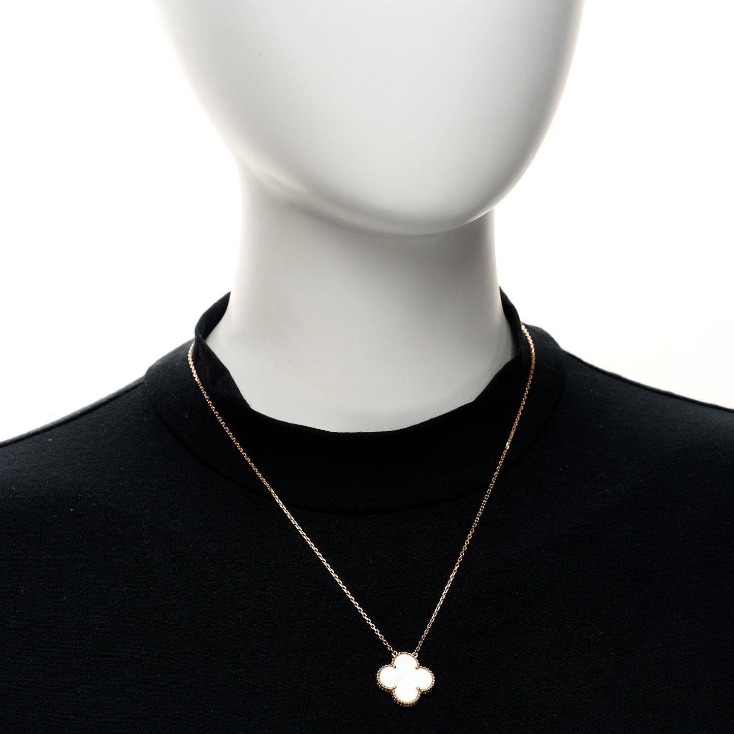 18K Rose Gold Mother of Pearl "Edition Ginza" Magic Alhambra Pendant Necklace