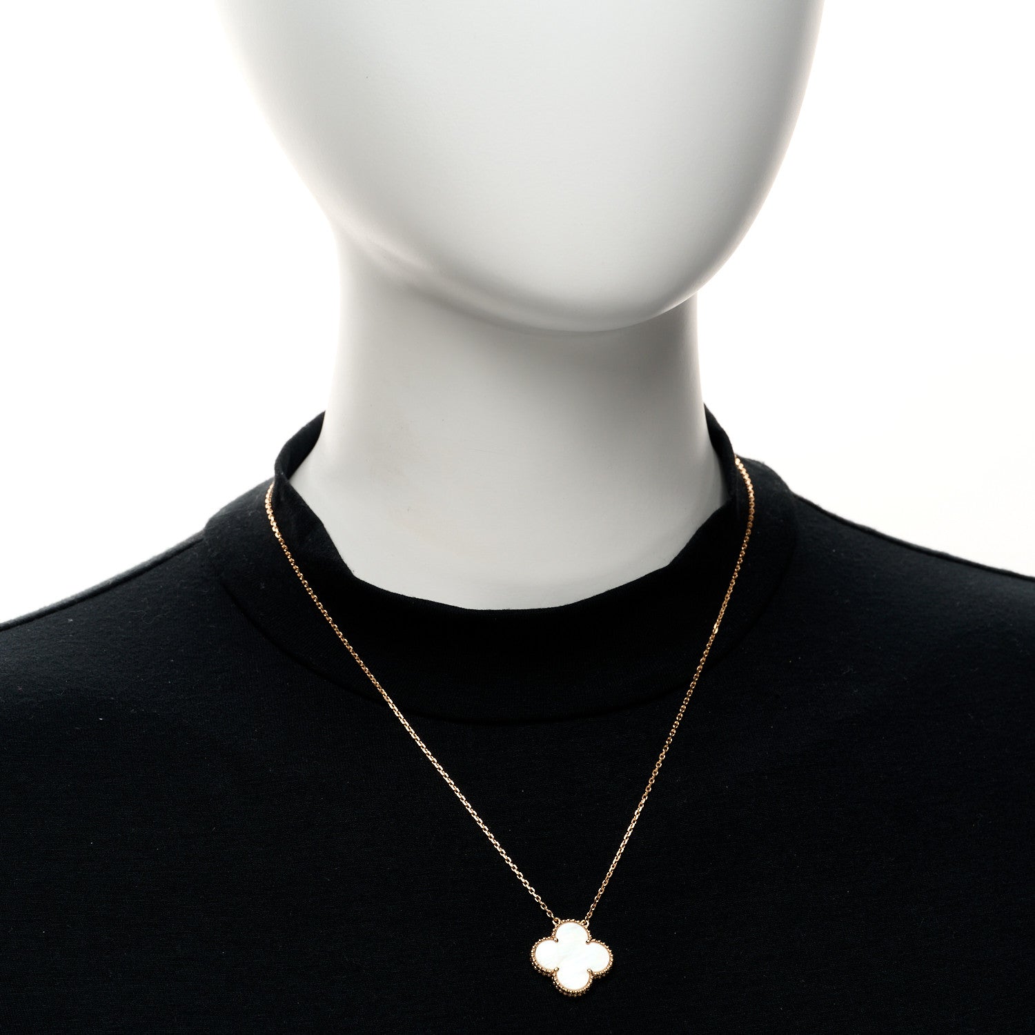 Van Cleef & Arpels 18K Rose Gold Mother of Pearl "Edition Ginza" Magic Alhambra Pendant Necklace 2 of 5