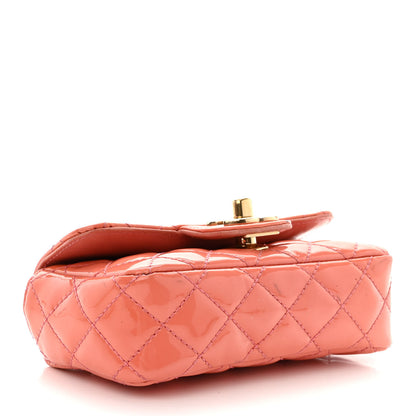 Chanel Patent Quilted Ginza 5th Anniversary Extra Mini Rectangular Flap Pink 4 of 16