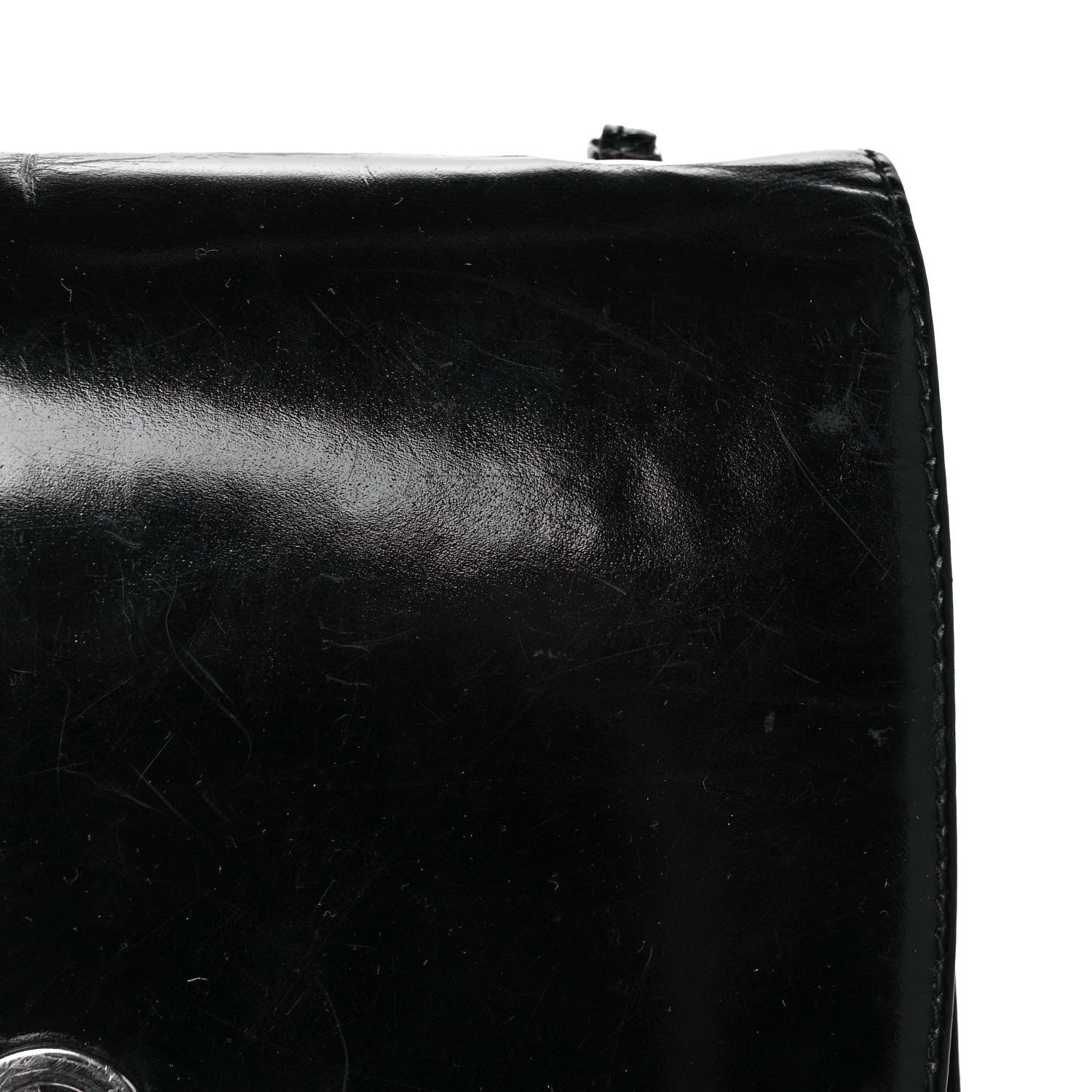Chanel Glazed Calfskin Single Flap Black 12 of 18