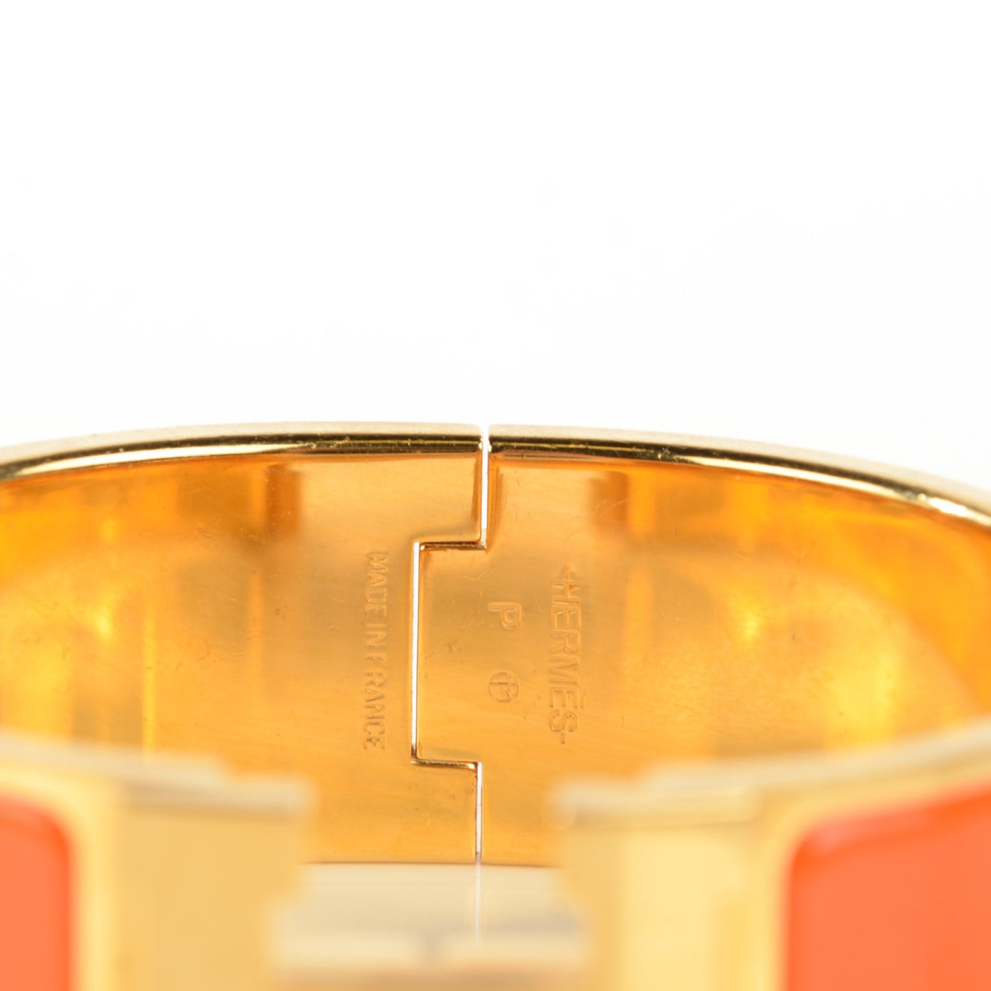 Enamel Wide Clic Clac H Bracelet PM Orange