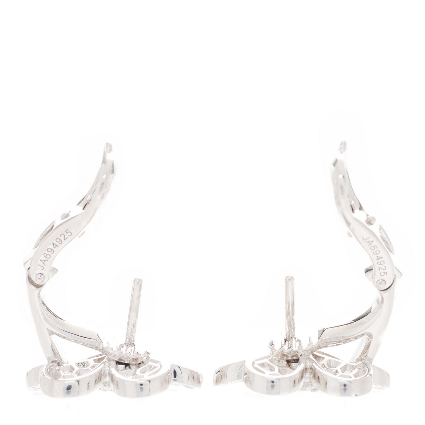 18K White Gold Diamond Small Frivole Pave Earrings