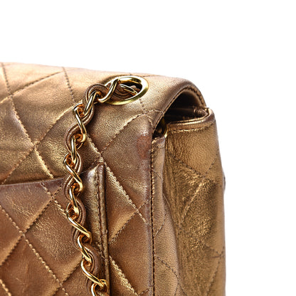 Chanel Metallic Lambskin Quilted Mini Square Flap Gold 15 of 19