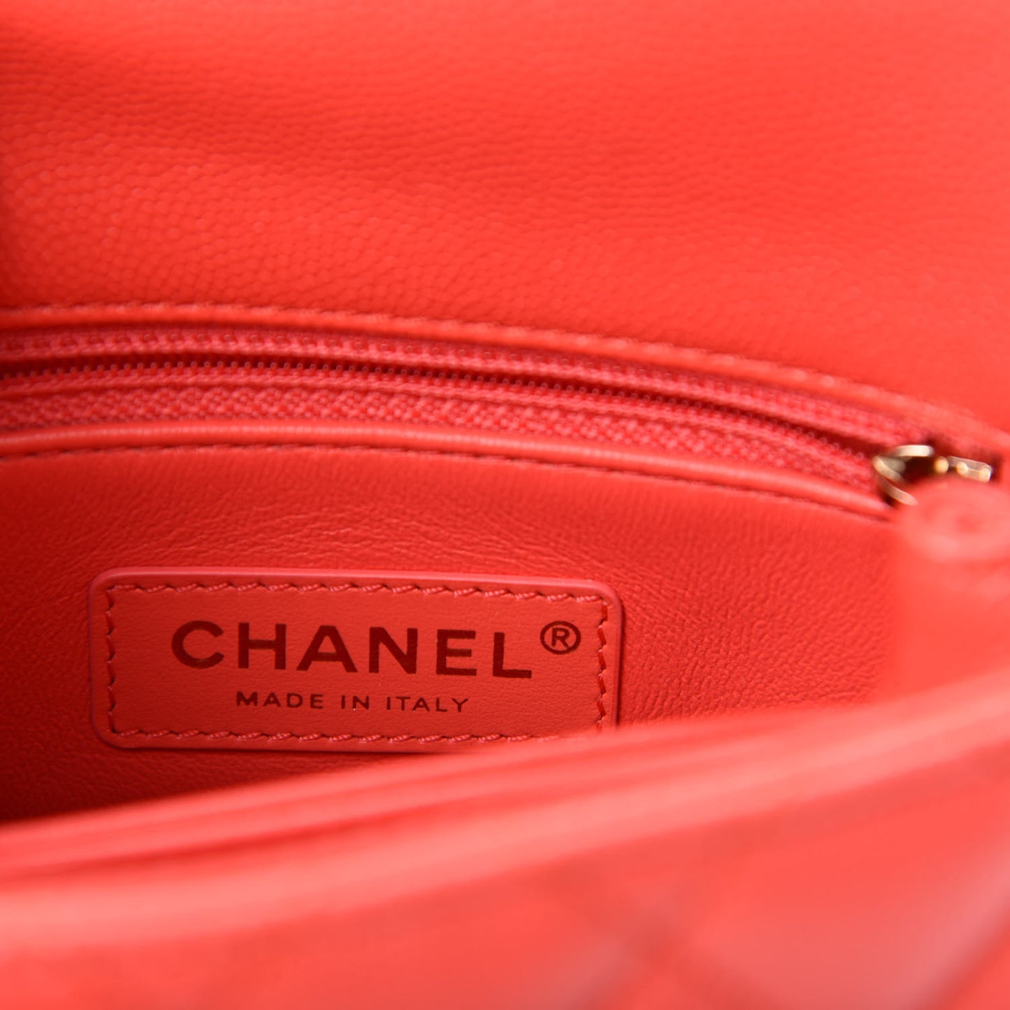 Caviar Quilted Extra Mini Coco Handle Flap Red