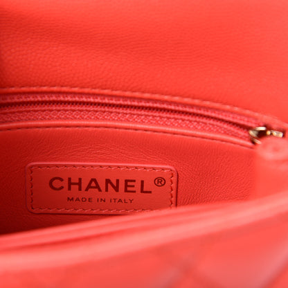Chanel Caviar Quilted Extra Mini Coco Handle Flap Red 8 of 10