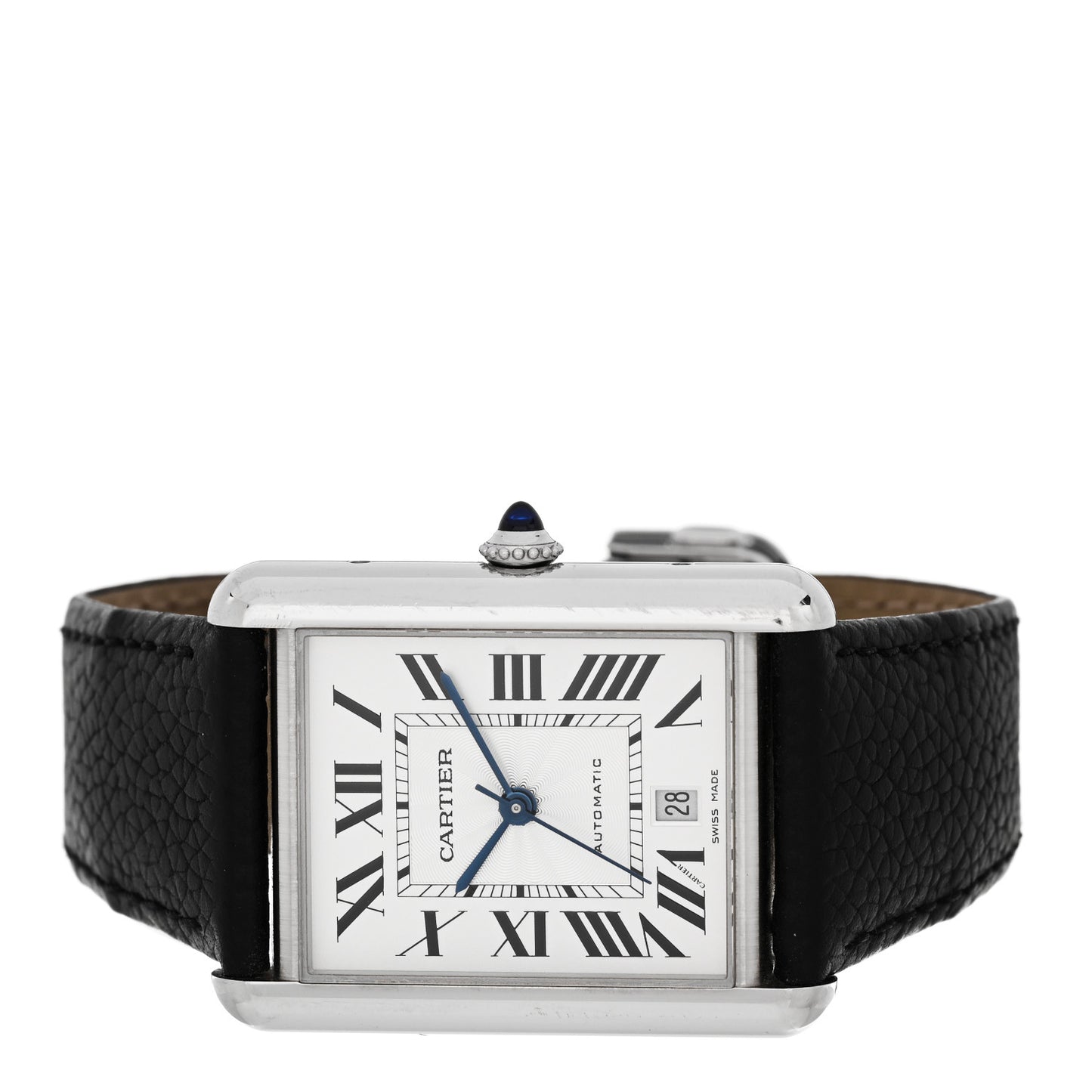 Stainless Steel Calfskin 31mm Tank Must Automatic Watch