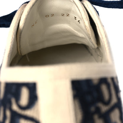 Christian Dior Canvas Oblique Walk'N'Dior Low Top Sneakers 36 Deep Blue 11 of 11