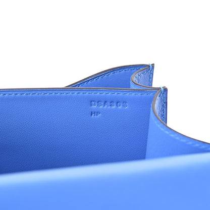 Hermes Ostrich Constance 18 Bleuet 9 of 11