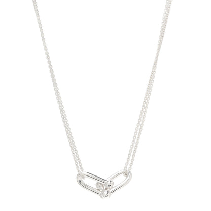 Tiffany Sterling Silver Double HardWear Link Pendant Necklace 1 of 5
