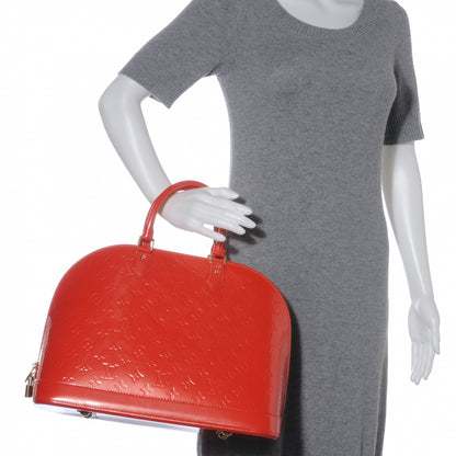 Louis Vuitton Vernis Alma GM Orange Sunset 2 of 7