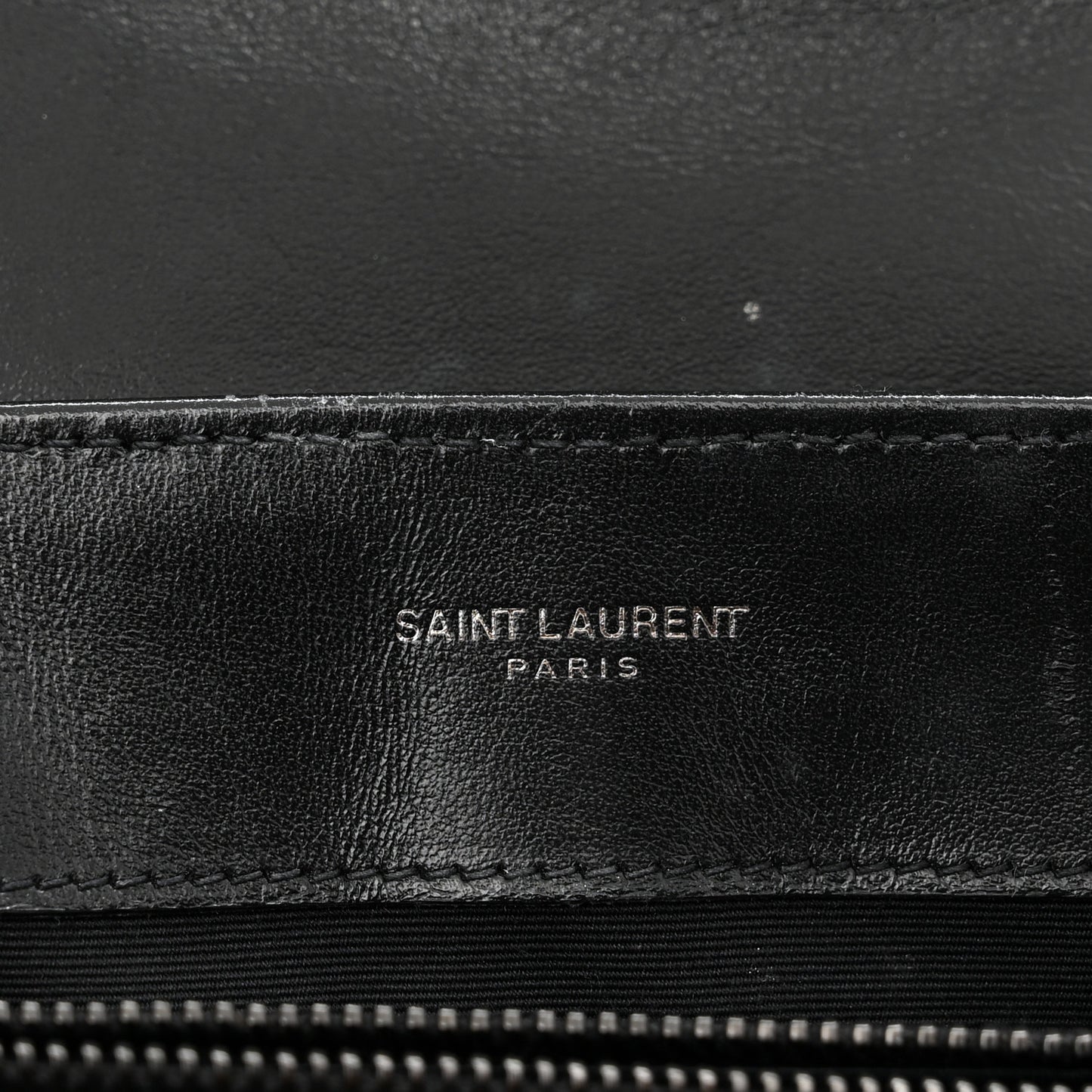 Calfskin Y Quilted Monogram Monochrome Small Loulou Chain Satchel Black