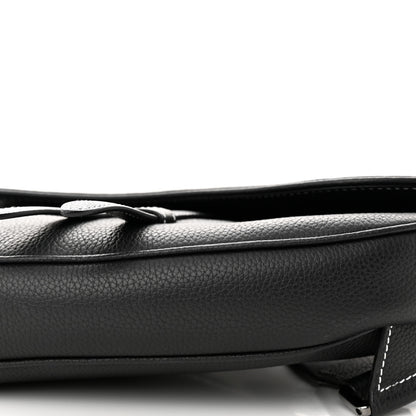 Christian Dior X PETER DOIG Grained Calfskin Saddle Bag Black 10 of 13